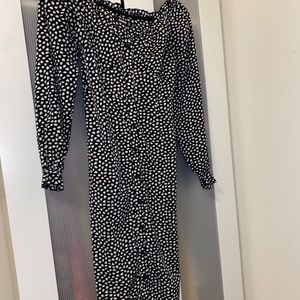 Maxi dress with polka dot print